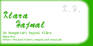 klara hajnal business card